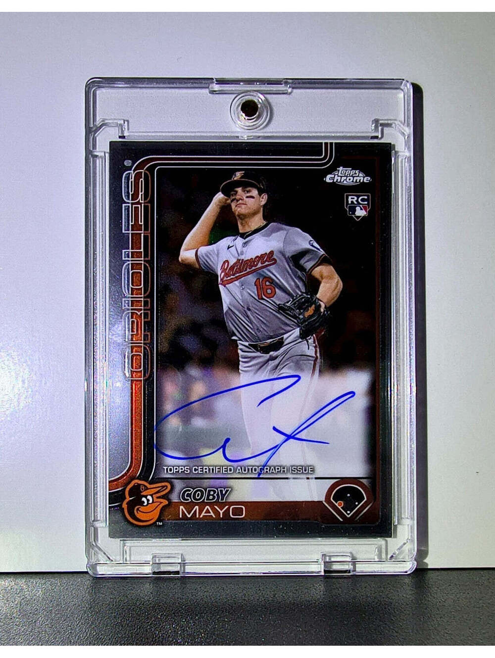 Coby Mayo Rookie 2025 MLB Topps Chrome #RA-CMA Autograph Card Baltimore Orioles